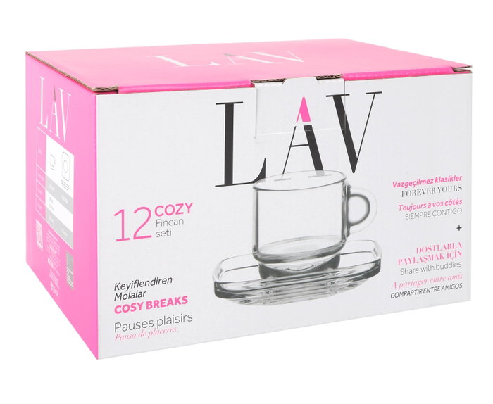 LAV Set de 6 Tazas Expres 91cc con Plato Colección Cozy (6 Cajas) sk u: B1JBTLH52P