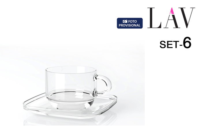 LAV Set de 6 Tazas Expres 91cc con Plato Colección Cozy (6 Cajas) sk u: B1JBTLH52P LAV Set de 6 Tazas Expres 91cc con Plato Colección Cozy (6 Cajas) sk u: B1JBTLH52P