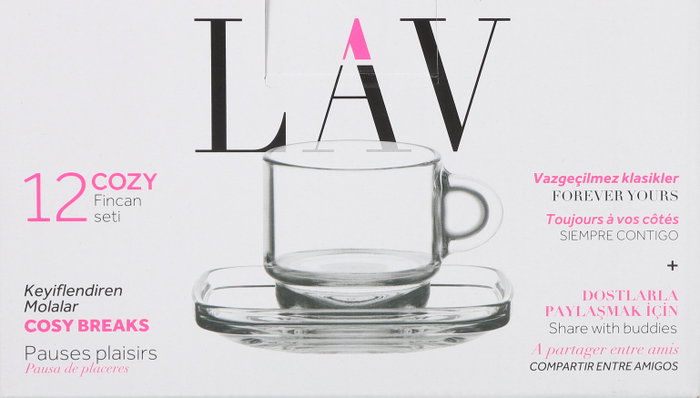 LAV Set de 6 Tazas Expres 91cc con Plato Colección Cozy (6 Cajas) sk u: B1JBTLH52P