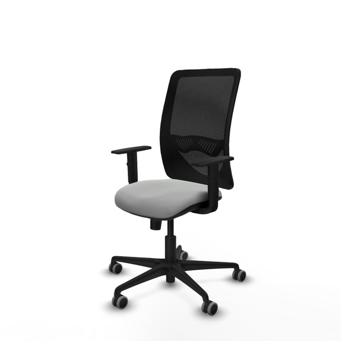 PIQUERAS Y CRESPO Silla de oficina Zulema con mecanismo Sincro, Gris claro y Negro PIQUERAS Y CRESPO Silla de oficina Zulema con mecanismo Sincro, Gris claro y Negro