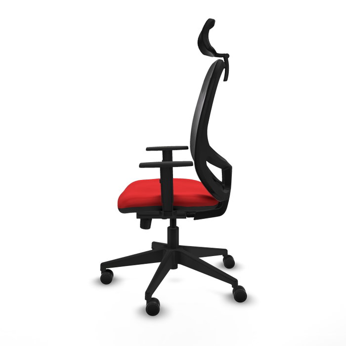 PIQUERAS Y CRESPO Silla de oficina Cilanco con mecanismo Sincro, Rojo y Negro
