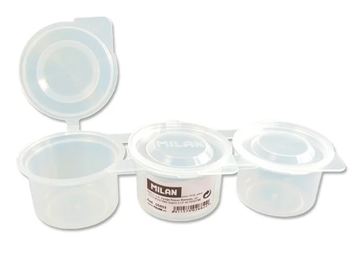 Milan Vaso para mezcla pinturas triple con tapa 70 ml
