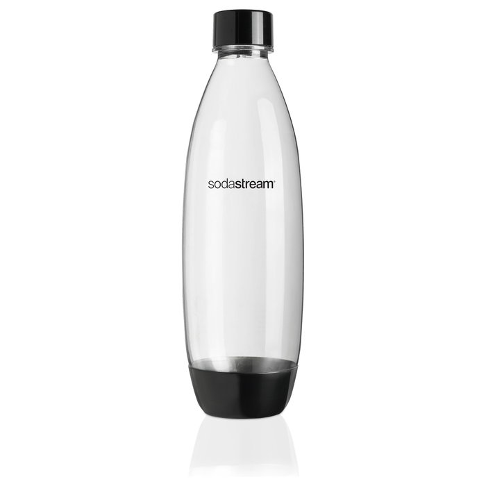 SodaStream Pack de 3 Botellas PET de 1L, Negro/Blanco