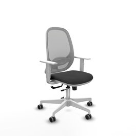 PIQUERAS Y CRESPO Silla de oficina Cilanco Gris con Reposabrazos Blancos