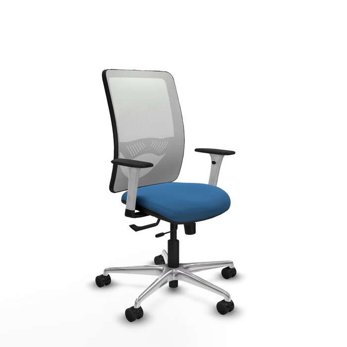 PIQUERAS Y CRESPO Silla de oficina Zulema con mecanismo Sincro/Traslack Azul claro y Blanco PIQUERAS Y CRESPO Silla de oficina Zulema con mecanismo Sincro/Traslack Azul claro y Blanco