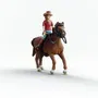 Schleich 42711 Figuras de Hannah y Cayenne Horse Club para niños y niñas a partir de 4 años