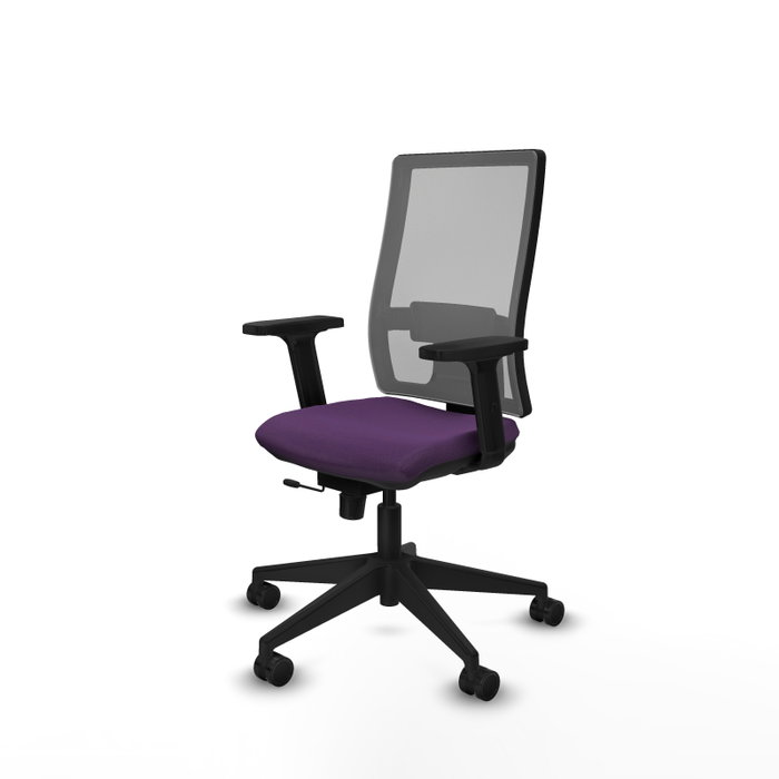PIQUERAS Y CRESPO Silla de oficina Horna con mecanismo Sincro/Traslack, Tela Morado y Malla Gris PIQUERAS Y CRESPO Silla de oficina Horna con mecanismo Sincro/Traslack, Tela Morado y Malla Gris