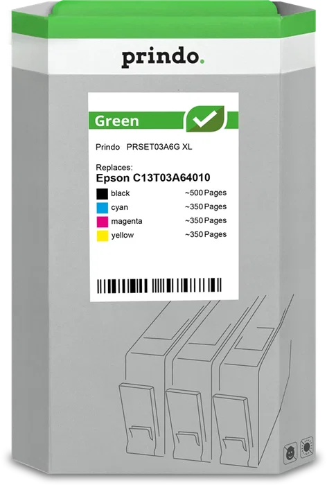 Prindo Multipack Green XL Negro, Cian, Magenta, Amarillo Prindo Multipack Green XL Negro, Cian, Magenta, Amarillo