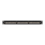 Lanberg PPSA-1024-B Patch Panel 24 Puertos Cat6a Negro