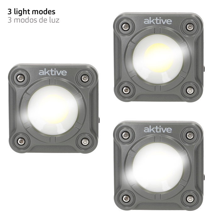 Aktive Foco LED portátil multiusos 1000 lúmenes con carga USB