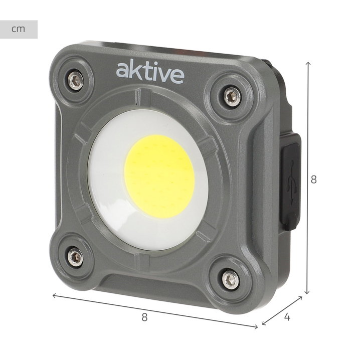 Aktive Foco LED portátil multiusos 1000 lúmenes con carga USB