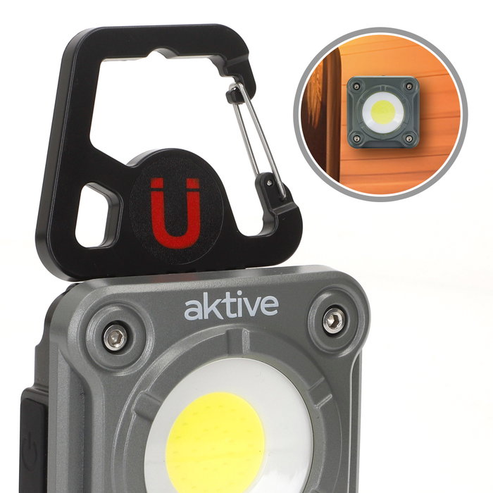 Aktive Foco LED portátil multiusos 1000 lúmenes con carga USB