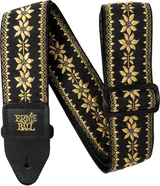 Ernieball Correa de Guitarra y Bajo Jacquard Flower Crown - Ajustable Extra Larga, 41 a 72 Pulgadas