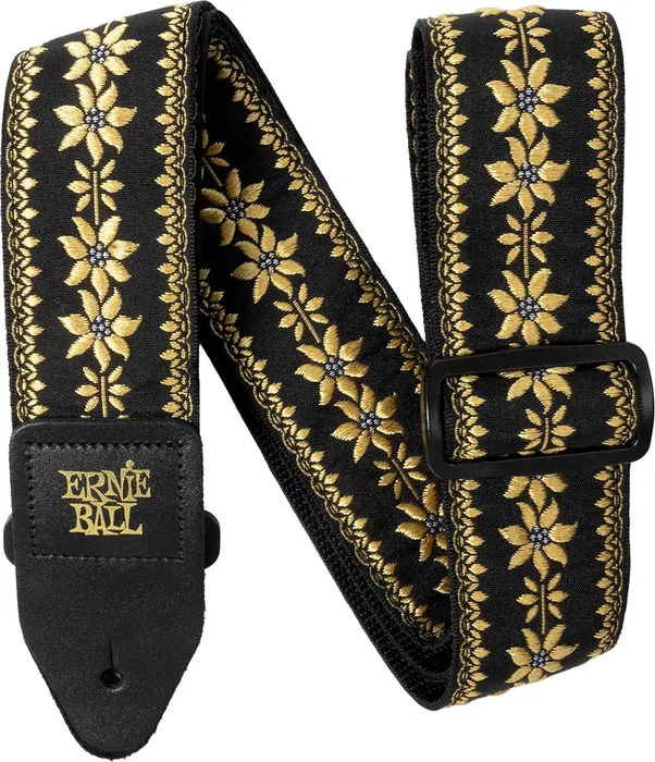 Ernieball Correa de Guitarra y Bajo Jacquard Flower Crown - Ajustable Extra Larga, 41 a 72 Pulgadas