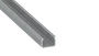 KIMERA Perfil Aluminio "HOM" Anodizado Plata con Difusor Opal, Tapones y Clips Sujeción 2,02M
