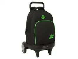 Safta Mochila con Ruedas Compact Evolution, Colección Real Betis Balompié, Mochila Grande Extraíble 450x330x220 mm para Equipación Deportiva