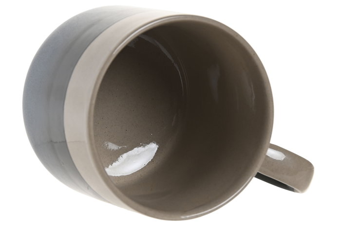 DKD Home Decor Mug Loving 25 Porcelana Esmaltada Azul Gris 9 x 8.6 x 12.6 cm (6 Unidades) 350ml