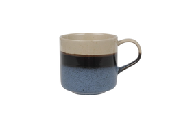 DKD Home Decor Taza de Porcelana Esmaltada Azul 350ml (Pack de 6)