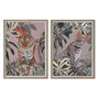 DKD Home Decor Set de 2 Cuadros Lienzo Selva Dorado 45x60 cm