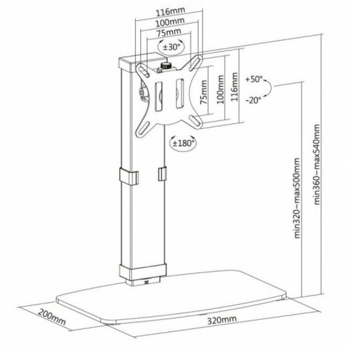 Equip 650126 Soporte de Monitor Independiente 17-32 Pulgadas