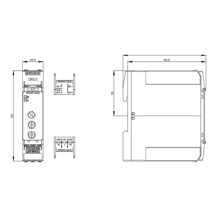 Siemens 3RP2505-1BW30 Relé de tiempo multifunción 12-240 V Siemens 3RP2505-1BW30 Relé de tiempo multifunción 12-240 V