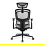 Sharkoon C50M OfficePal - Silla de Oficina con Respaldo de Malla, Ajustable, Reposabrazos, Gris, Hasta 120 kg