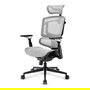 Sharkoon C50M OfficePal - Silla de Oficina con Respaldo de Malla, Ajustable, Reposabrazos, Gris, Hasta 120 kg