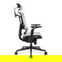 Sharkoon C50M OfficePal - Silla de Oficina con Respaldo de Malla, Ajustable, Reposabrazos, Gris, Hasta 120 kg