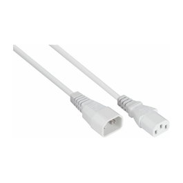 Kabelmeister Extensión de cable C14 a C13 blanco 0,5m