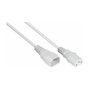 Kabelmeister Extensión de cable C14 a C13 blanco 0,5m