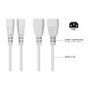 Kabelmeister Extensión de cable C14 a C13 blanco 0,5m