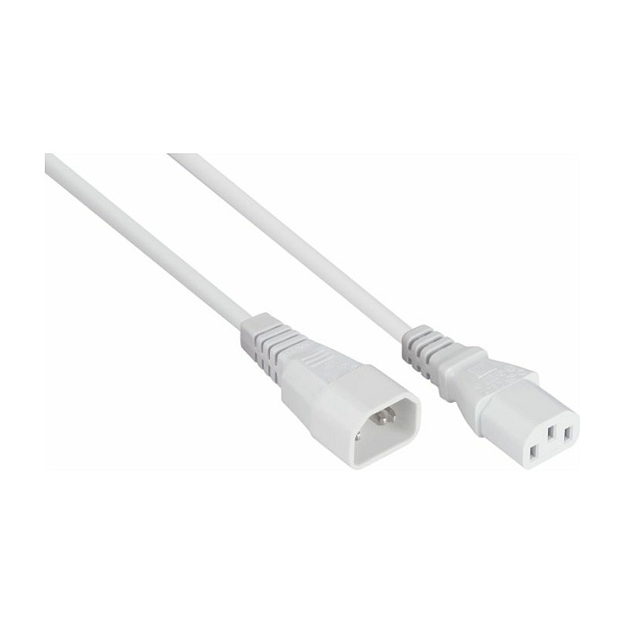 Kabelmeister Extensión de cable de alimentación C14 a C13, blanco, 0,5 m Kabelmeister Extensión de cable de alimentación C14 a C13, blanco, 0,5 m