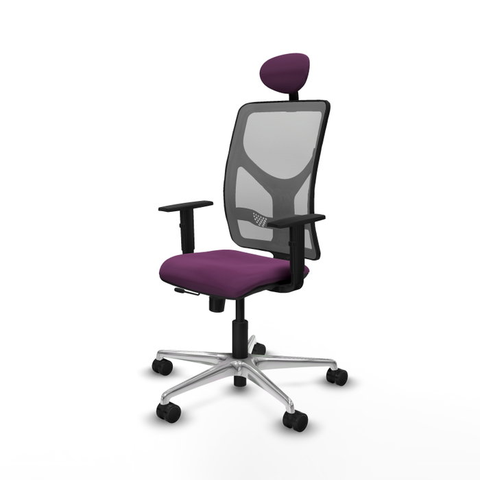 PIQUERAS Y CRESPO Silla de oficina Motilla Morado y Gris
