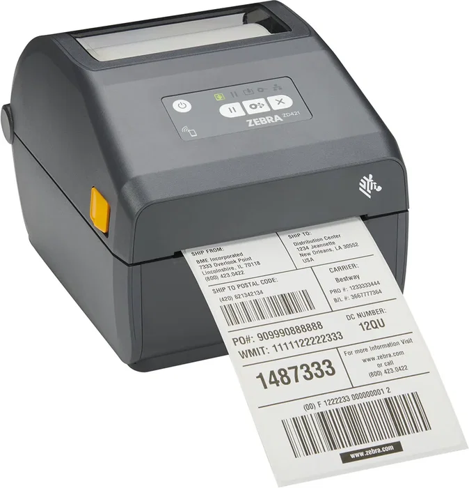 Zebra ZD421 Impresora de Etiquetas de Transferencia Térmica, 300 x 300 DPI, 305 mm/s, Conectividad USB/LAN/BT 5.0, Pantalla Táctil Color 4.3", Ancho Máx. 16.8 cm