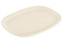 DKD Home Decor Bandeja de Cerámica Blanca Tropical Palm 28x20x2,5 cm