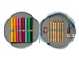 SAFTA Plumier Escolar Redondo 18 Piezas Real Madrid Azul, Una Cremallera, 210x35 mm