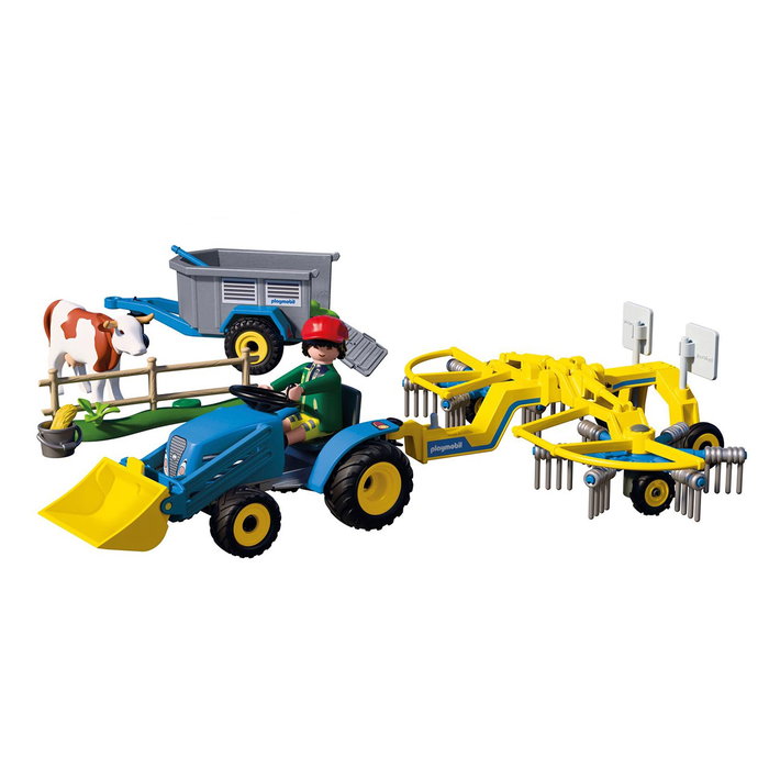 PLAYMOBIL Tractor Pequeño Hileradora de Heno 72163