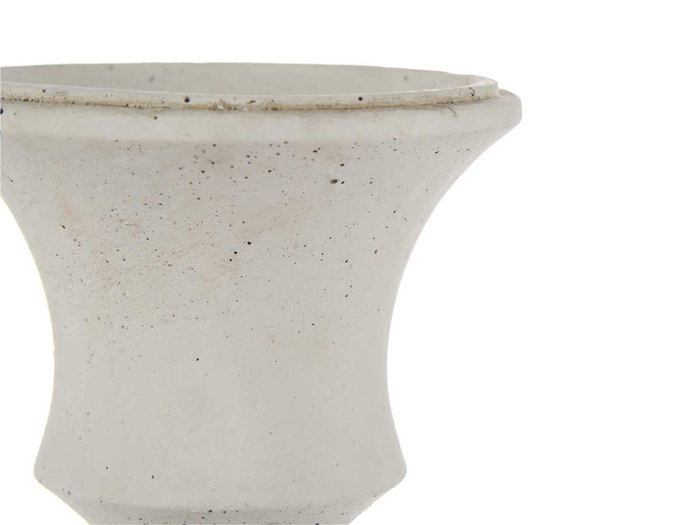 Macetero Copa Cemento Pequeño Blanco Roto Ibergarden 15 cm x 19.5 cm x 15 cm (Set de 12)