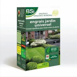BSI Abono Orgánico Universal UAB para Césped, Huerto, Flores y Múltiples Plantas - Acción Larga - 4Kg - Hasta 40 m²