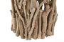 DKD Home Decor Lámpara Sobremesa Cottage Marrón Madera Paulownia 20 x 75 x 20 cm