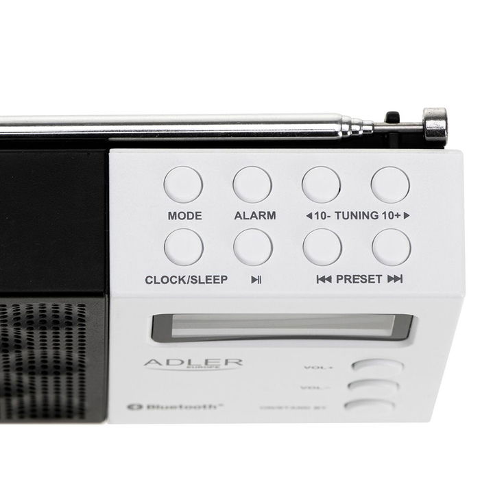 Adler AD 1908 - Radio digital FM portátil con Bluetooth 5.0, sintonización PLL, pantalla LCD, reproductor USB/SD, alarma, reloj y batería recargable Adler AD 1908 - Radio digital FM portátil con Bluetooth 5.0, sintonización PLL, pantalla LCD, reproductor USB/SD, alarma, reloj y batería recargable