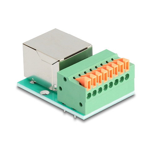 DeLOCK 90652 Adaptador RJ45 hembra a bloque de terminales de 8 pines Cat.5e
