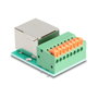 DeLOCK 90652 Adaptador RJ45 hembra a bloque de terminales de 8 pines Cat.5e