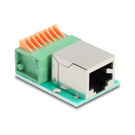 DeLOCK 90652 Adaptador RJ45 hembra a bloque de terminales de 8 pines Cat.5e