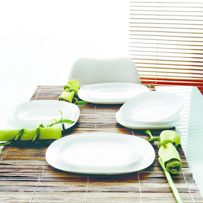 Fuente Rectangular Opal Sweet Line Luminarc 28x23 cm