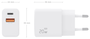 Aisens Cargador GaN 20W USB-C y USB-A Blanco A110-1025