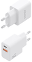 Aisens Cargador GaN 20W USB-C y USB-A Blanco A110-1025