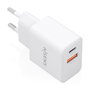 Aisens Cargador GaN 20W con USB-C PD 3.0 y USB-A QC 3.0 Blanco