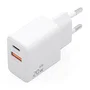Aisens Cargador GaN 20W USB-C PD3.0 y USB-A QC3.0 Blanco