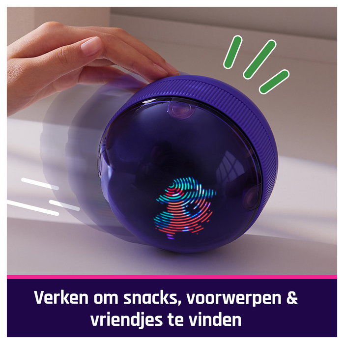 Spin Master Bitzee Hamsterball - Mascota Digital Hamster Ball Interactiva con 20 Hamsters Virtuales, Sonidos, Efectos Luminosos y Reaccion Tactil - Juguete para Niños 5 Años+